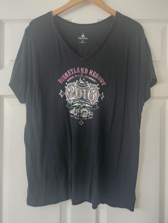 Disney Tops - Disneyland Resort 2016 Black Graphic Tee - Women's 1X
